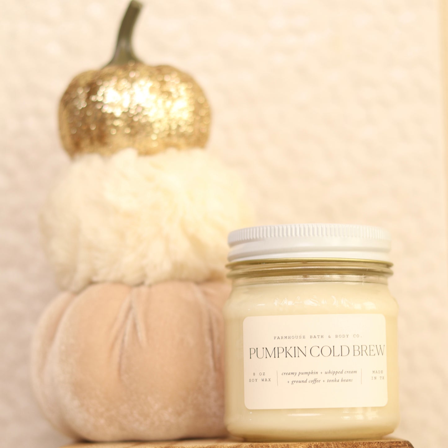 Pumpkin Cold Brew - Medium Mason Jar Candle