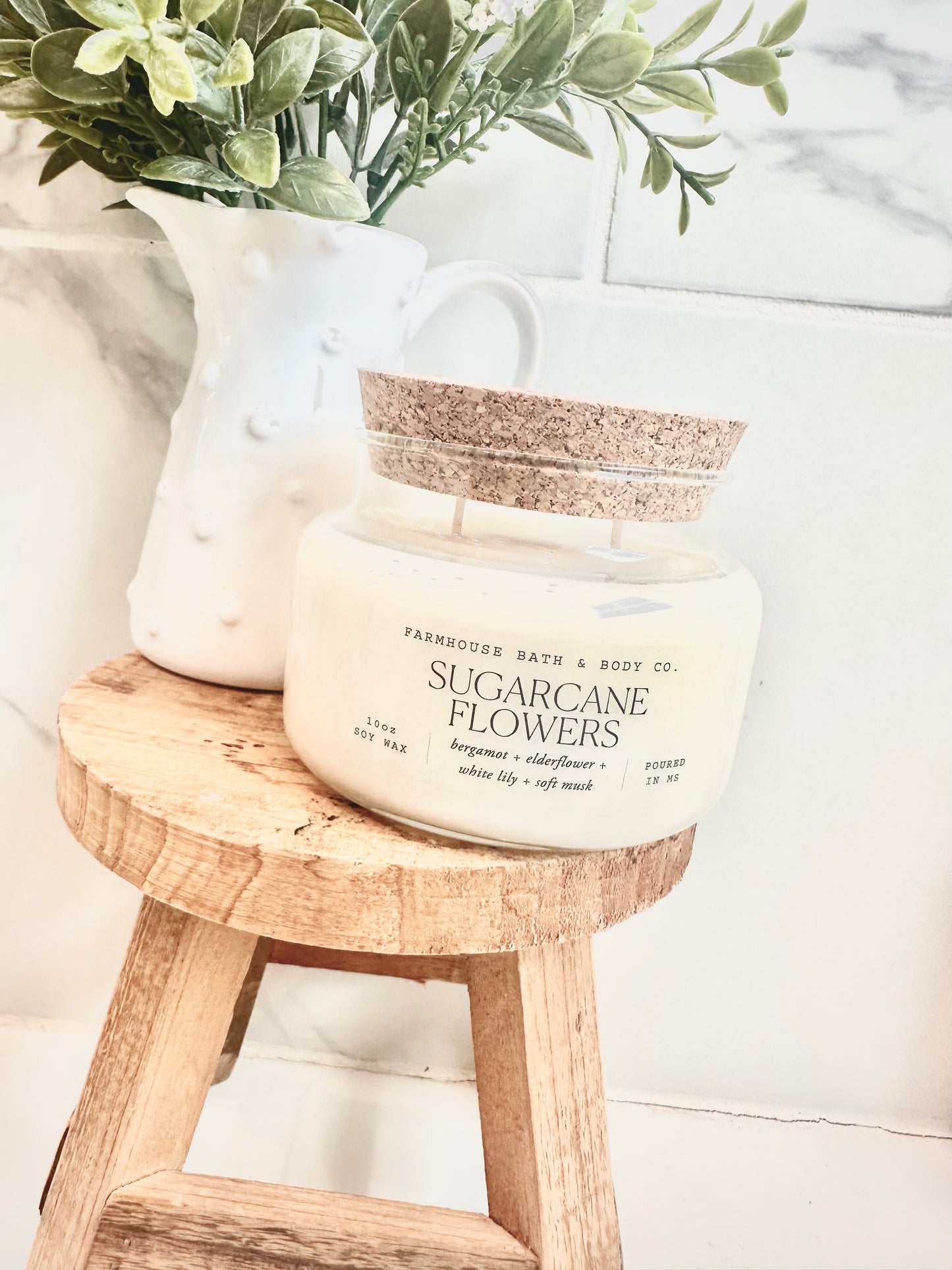Sugarcane Flowers - Small Apothecary Candle