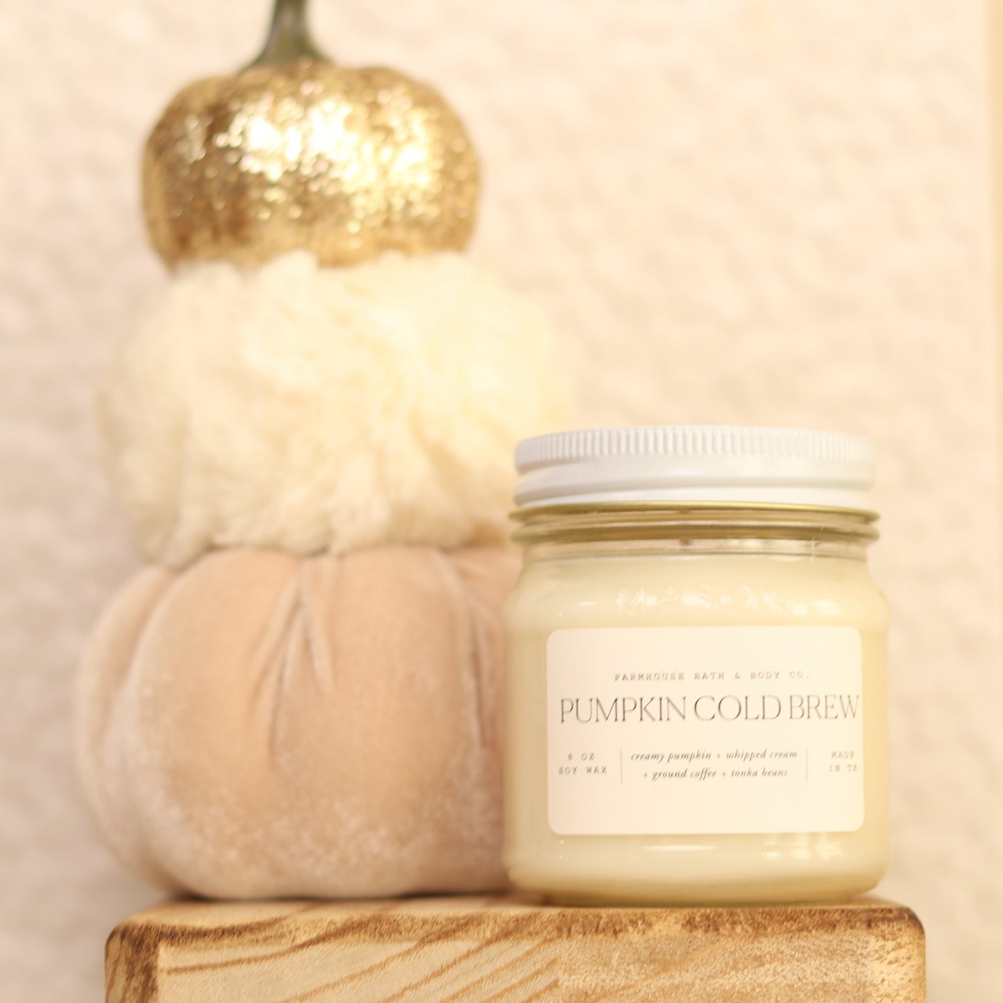Pumpkin Cold Brew - Medium Mason Jar Candle