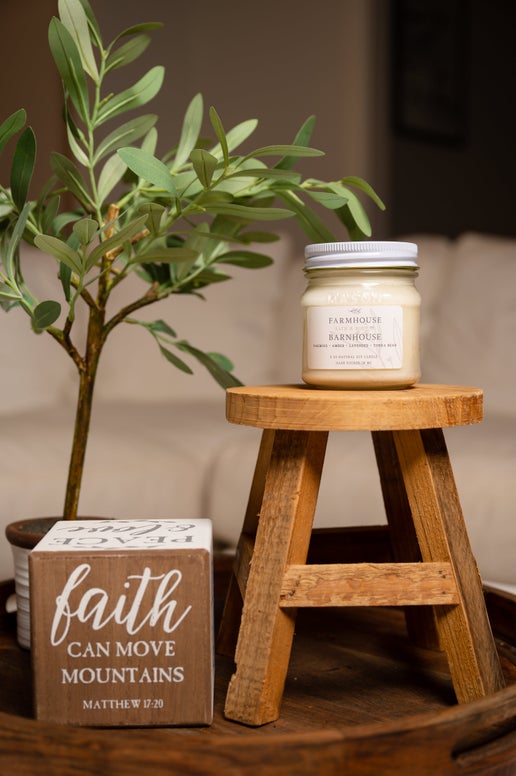 Cozy Farmhouse - Medium Mason Jar Candle