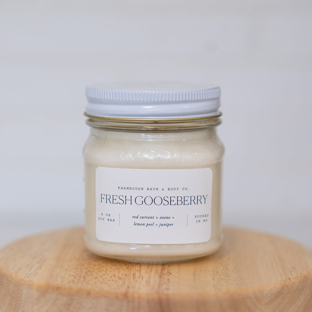 Fresh Gooseberry - Medium Mason Jar Candle