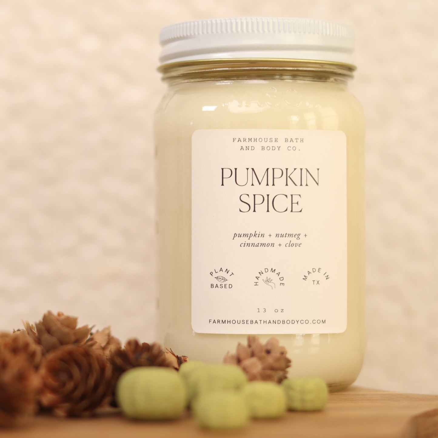 Pumpkin Spice - Large Mason Jar Candle