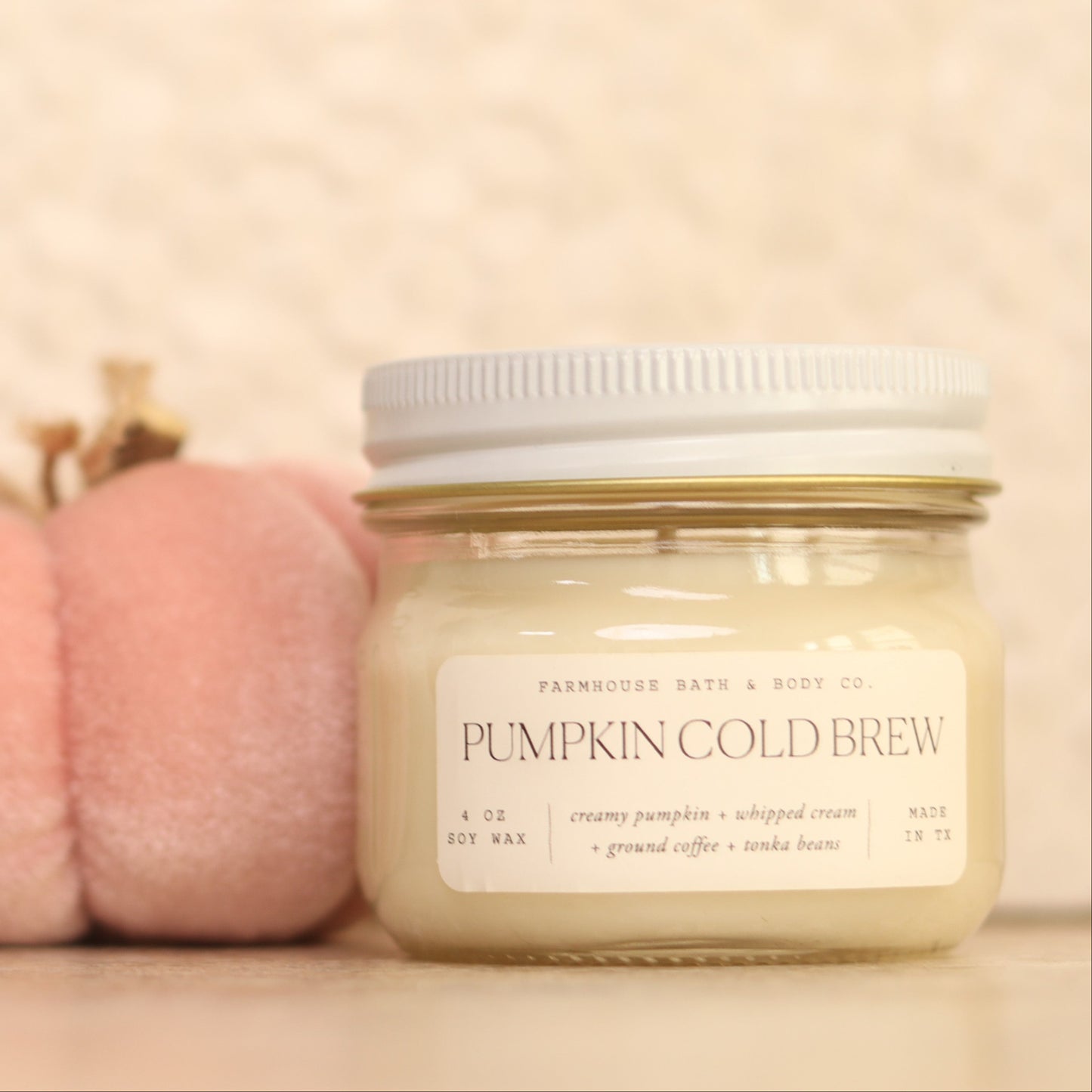 Pumpkin Cold Brew - Small Mason Jar Candle
