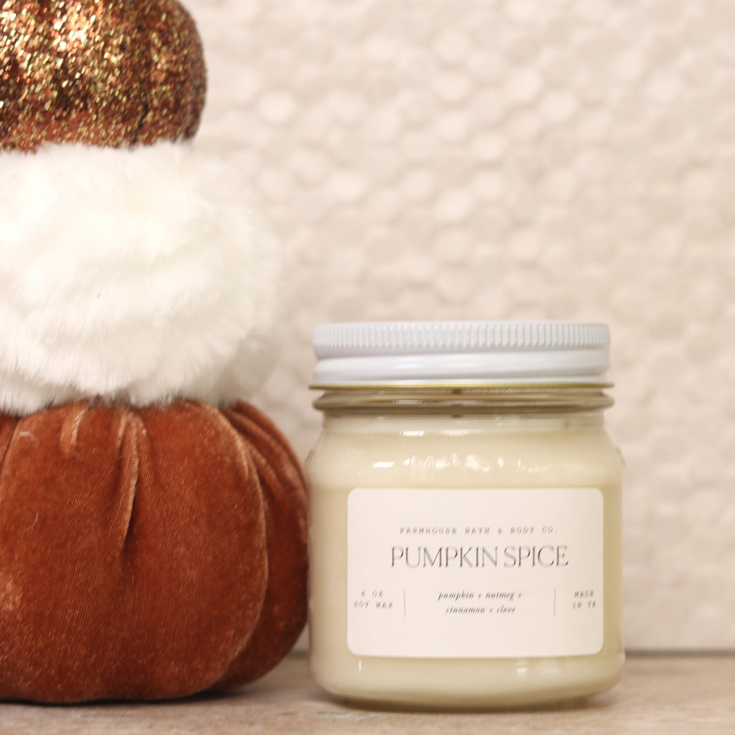 Pumpkin Spice - Medium Mason Jar Candle