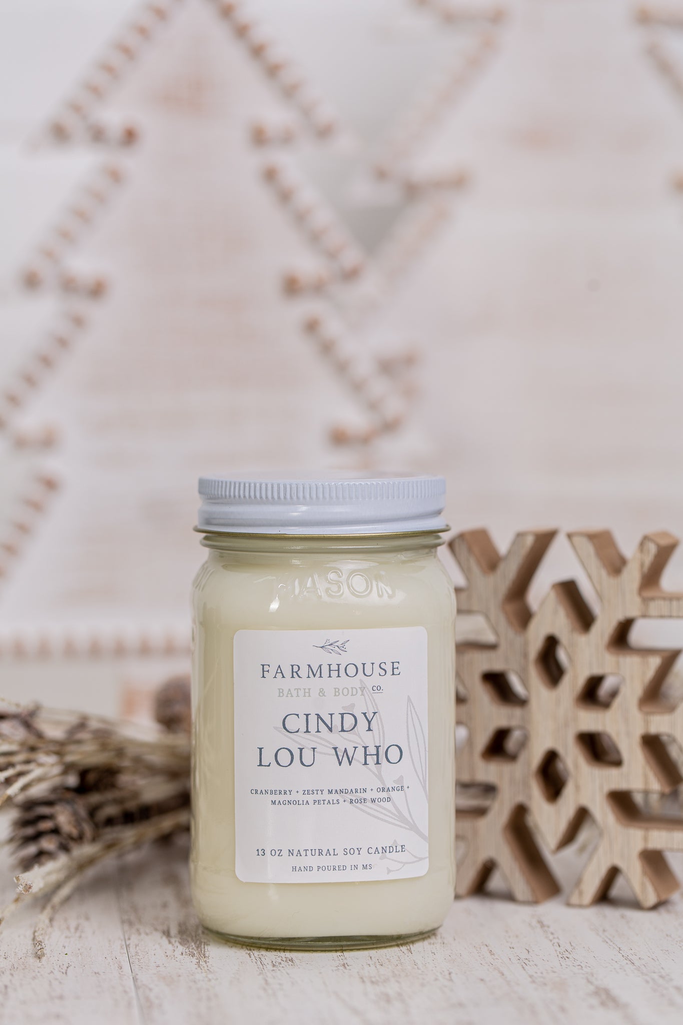 Mistletoe - Large Mason Jar Candle