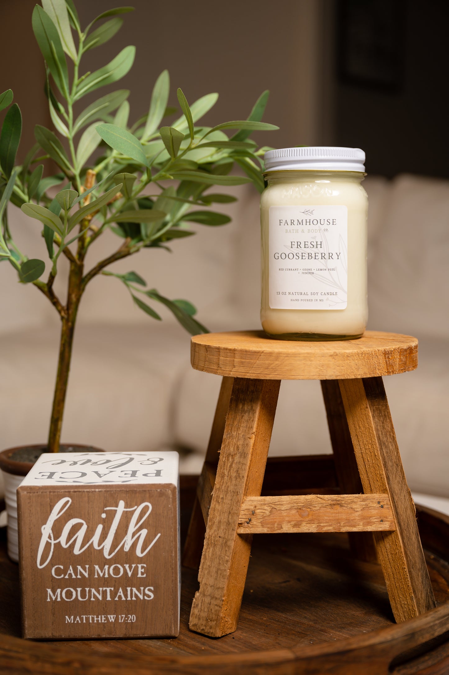Fresh Gooseberry - Large Mason Jar Candle