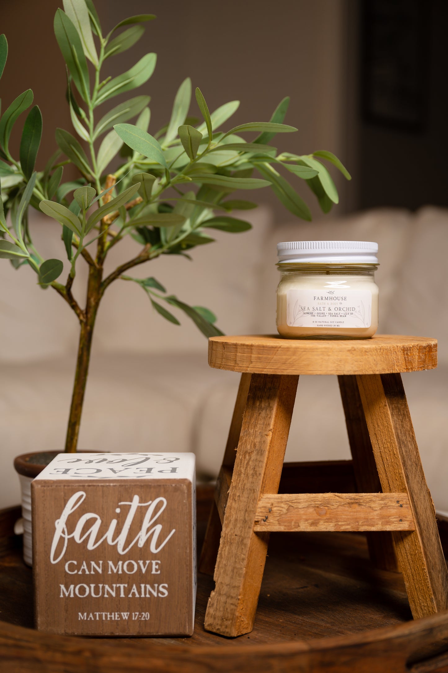 Sea Salt & Orchid - Small Mason Jar Candle