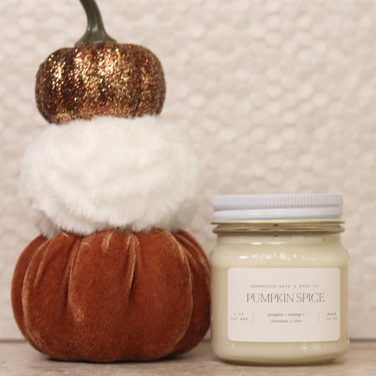 Pumpkin Spice - Medium Mason Jar Candle