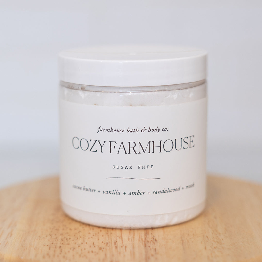 Cozy Farmhouse - Large Sugar Whip – Farmhouse Bath and Body Co.