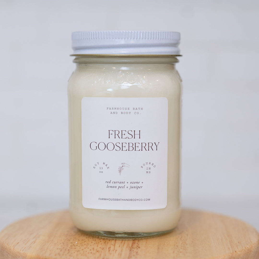 Fresh Gooseberry - Large Mason Jar Candle