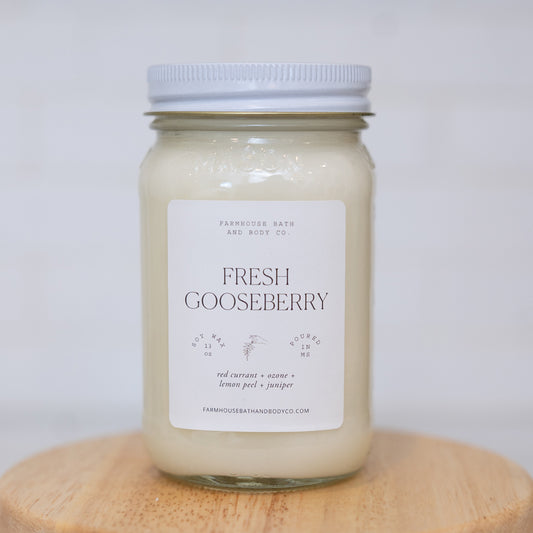 Fresh Gooseberry - Large Mason Jar Candle