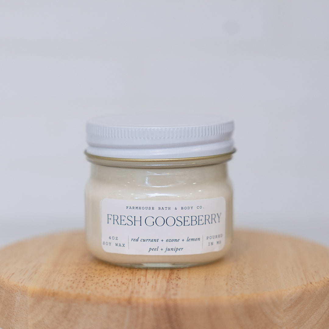 Fresh Gooseberry - Small Mason Jar Candle