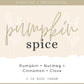 Pumpkin Spice - Mini Body Cream