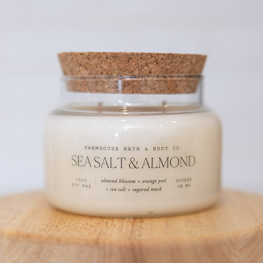 Sea Salt & Almond - Small Apothecary Candle