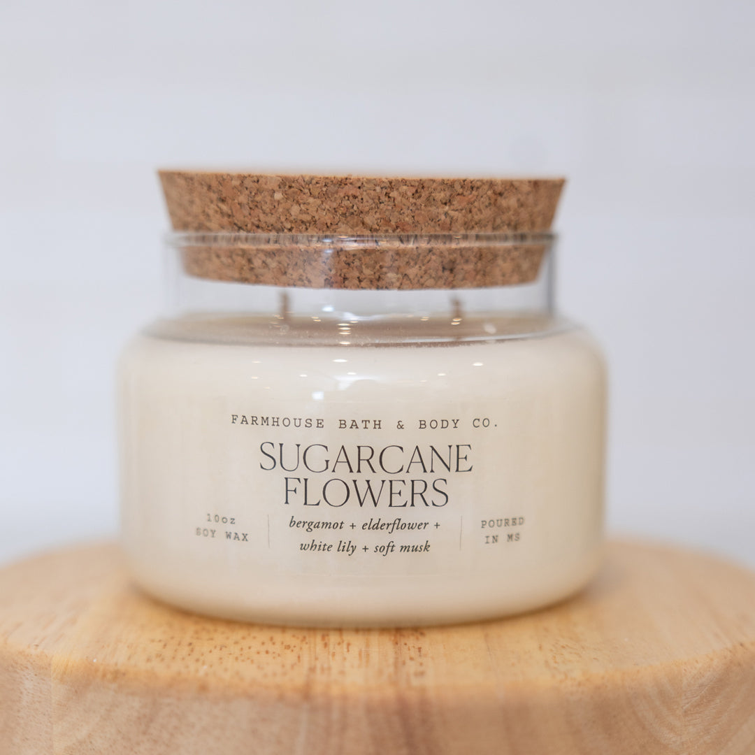 Sugarcane Flowers - Small Apothecary Candle