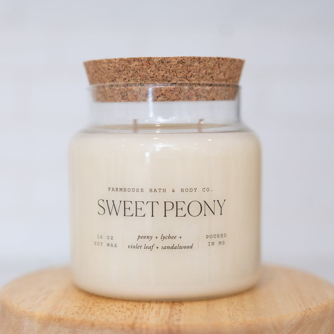 Sweet Peony - Large Apothecary Candle